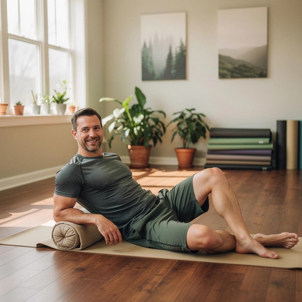 Kącik do odpoczynku z poduszkami i miękkimi kocami w jasnych kolorach